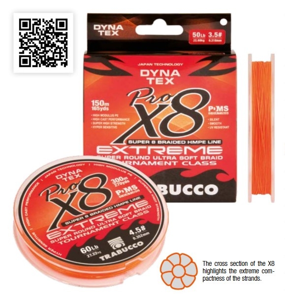 MULTIFILAMENTO - HILO TRENZADO TRABUCCO DYNA-TEX X8 PRO EXTREME300MT 0.260/45