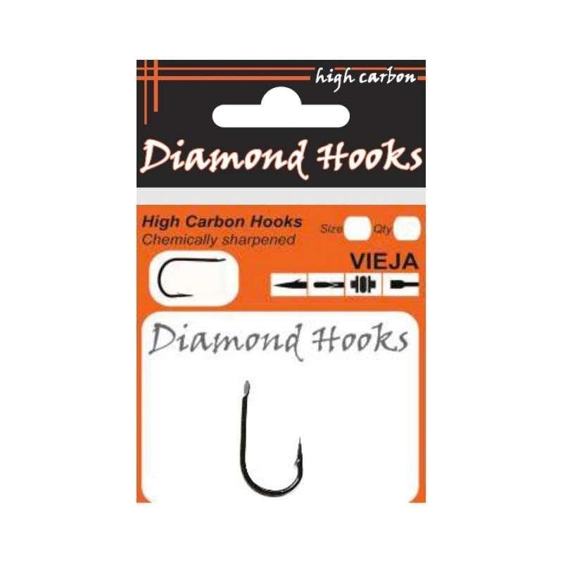 ANZUELO VIEJA NEGRO "DIAMOND HOOKS" Nº17 (12PCS)