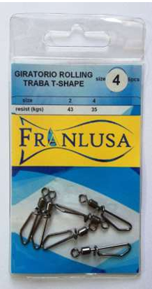 GIRATORIO ROLLING TRABA T-SHAPE Nº2 (6PCS)