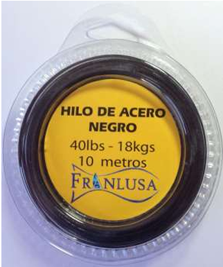 HILO DE ACERO NEGRO - 10 Mts 20Lbs
