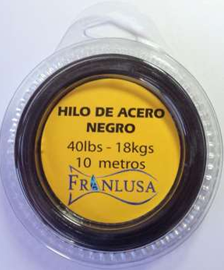 HILO DE ACERO -NEGRO 10 Mts 40Lbs