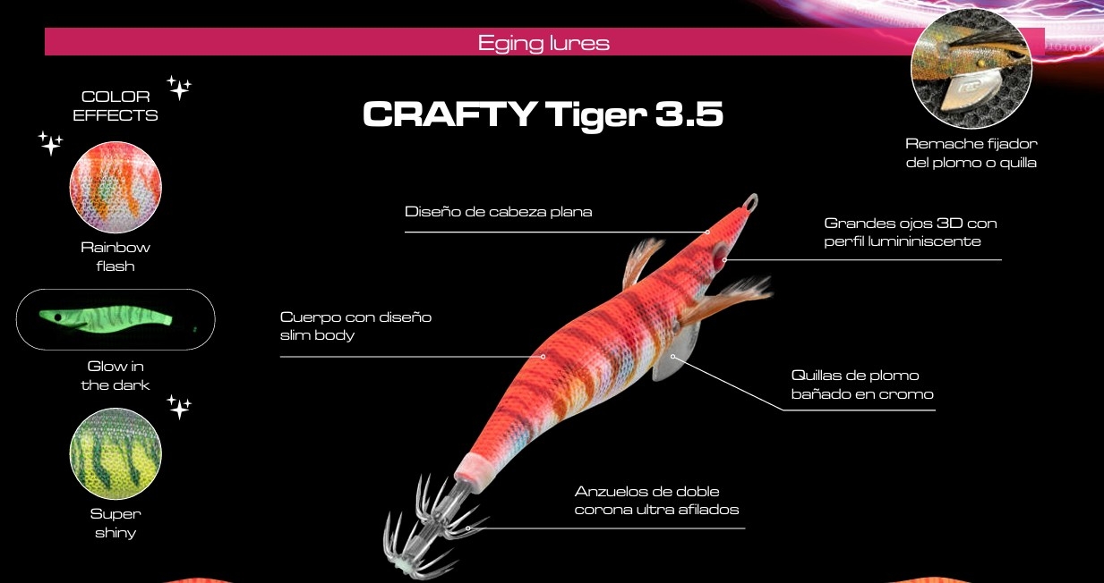 SEÑUELO CINNETIC MODELO CRAFTY TIGER 3.5 - 2