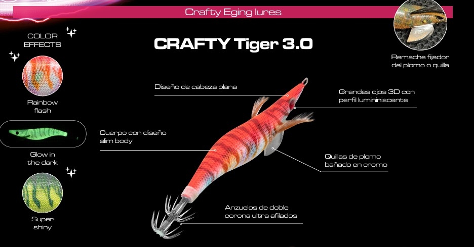 SEÑUELO CINNETIC MODELO CRAFTY TIGER 3.0 - 6