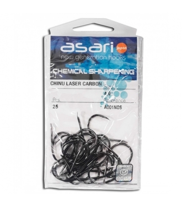 ANZUELO - B/25 ANZ. CHINU LASER CARBON NIQUEL 3