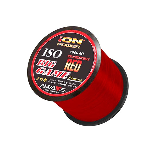 MONOFILAMENTO ION POWER ISO BIG GAME RED 0,45MM 1000M