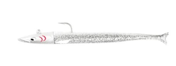 SEÑUELO - YKR softbaits JERKY HAPPY EEL 80 MM / 10 GRS WHITE SNOW
