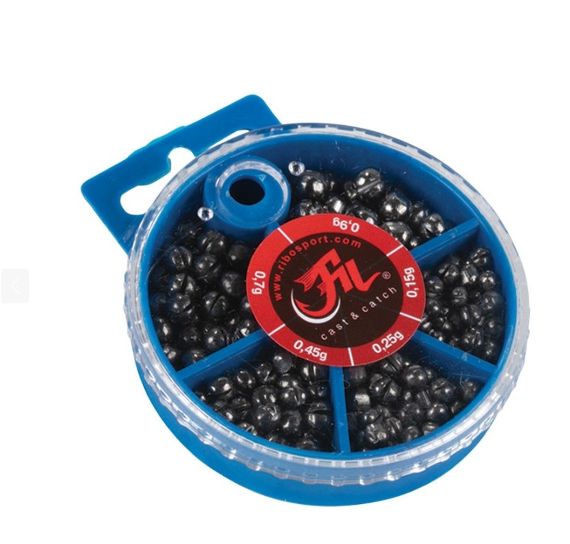 CAJA DE PLOMOS - SPLIT SHOTS contenido 100g