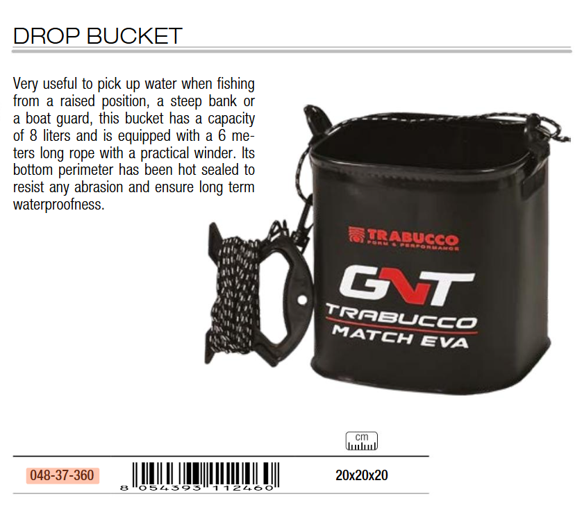 CUBO TRABUCCO - GNT MATCH EVA DROP BUCKET 8 LITROS