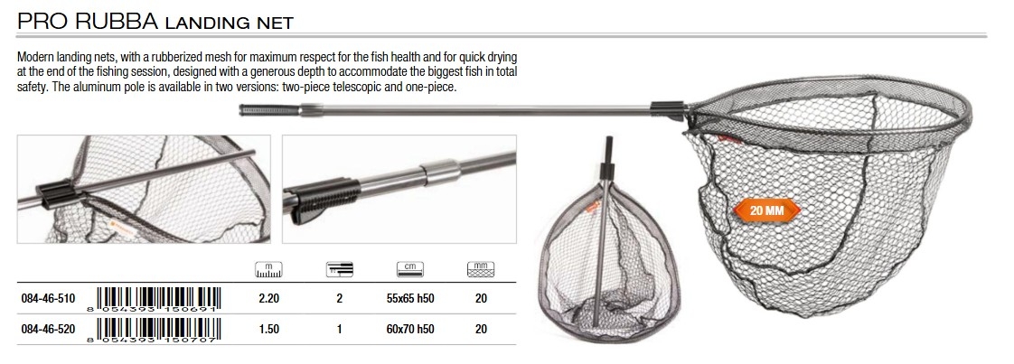 SACADERA TRABUCCO - MODELO PRO RUBBA LANDING NET 1,5M/1