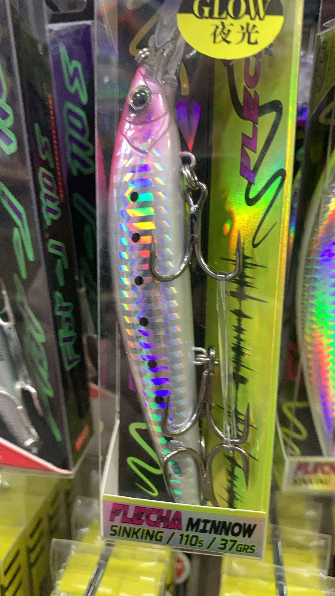 SEÑUELO FLECHA MINNOW SINKING GLOW - 110S-37GRS/ SARDINE PINK HOLOGRAPHIC