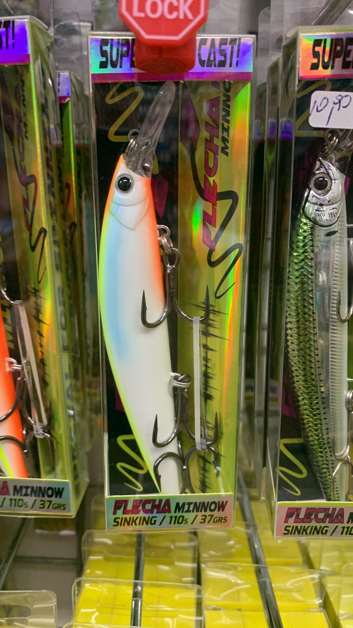 SEÑUELO FLECHA MINNOW SINKING GLOW - 110S-37GRS/ WHITE BLUE FLUOR