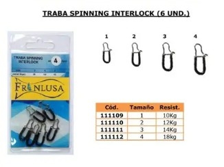 TRABA SPINNING INTERLOCK Nº2 (6PCS)