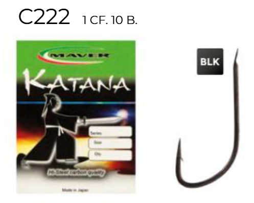 ANZUELO - MAVER KATANA C222 S.CARBON CANNA DI FUCILE - Nº12