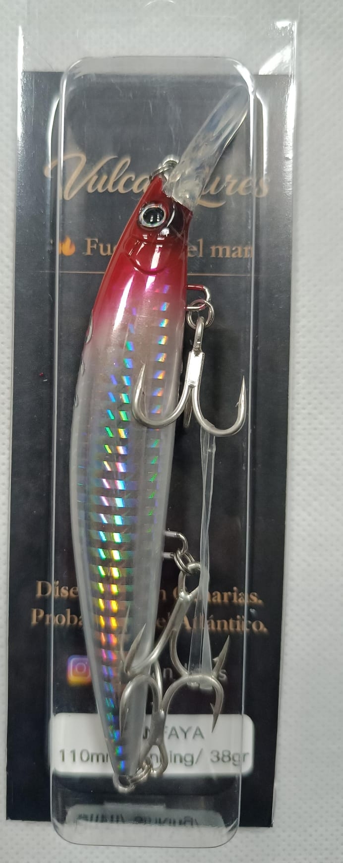VULCAN LURES TIMANFAYA CABEZA ROJA - 110MM - 38GR