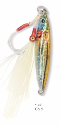 JIG TUGNSTEN - AZ TRADING - 60 GRS GLOW DOUBLE ASSIST HOOK - COLOR FLASH GOLD
