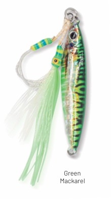 JIG TUGNSTEN - AZ TRADING - 40 GRS GLOW DOUBLE ASSIST HOOK - COLOR GREEN MACKEREL
