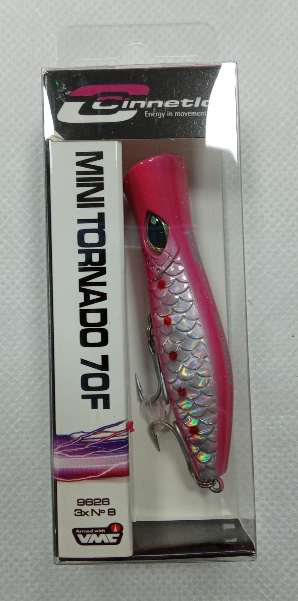SEÑUELO CINNETIC - MODELO MINI TORNADO 70F - 8G - COLOR Nº 16 - ELECTRIC PINK