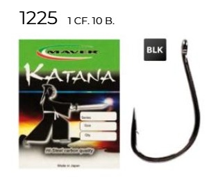 ANZUELO MAVER - KATANA 1225 BLACK NICKELLED - Nº10