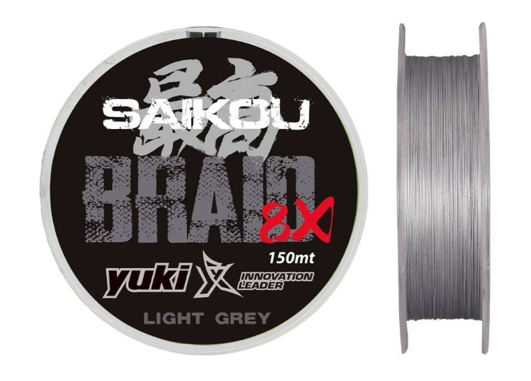 HILO TRENZADO - YUKI Saikou Braid 8X Gris Claro 0.10MM - 150MT
