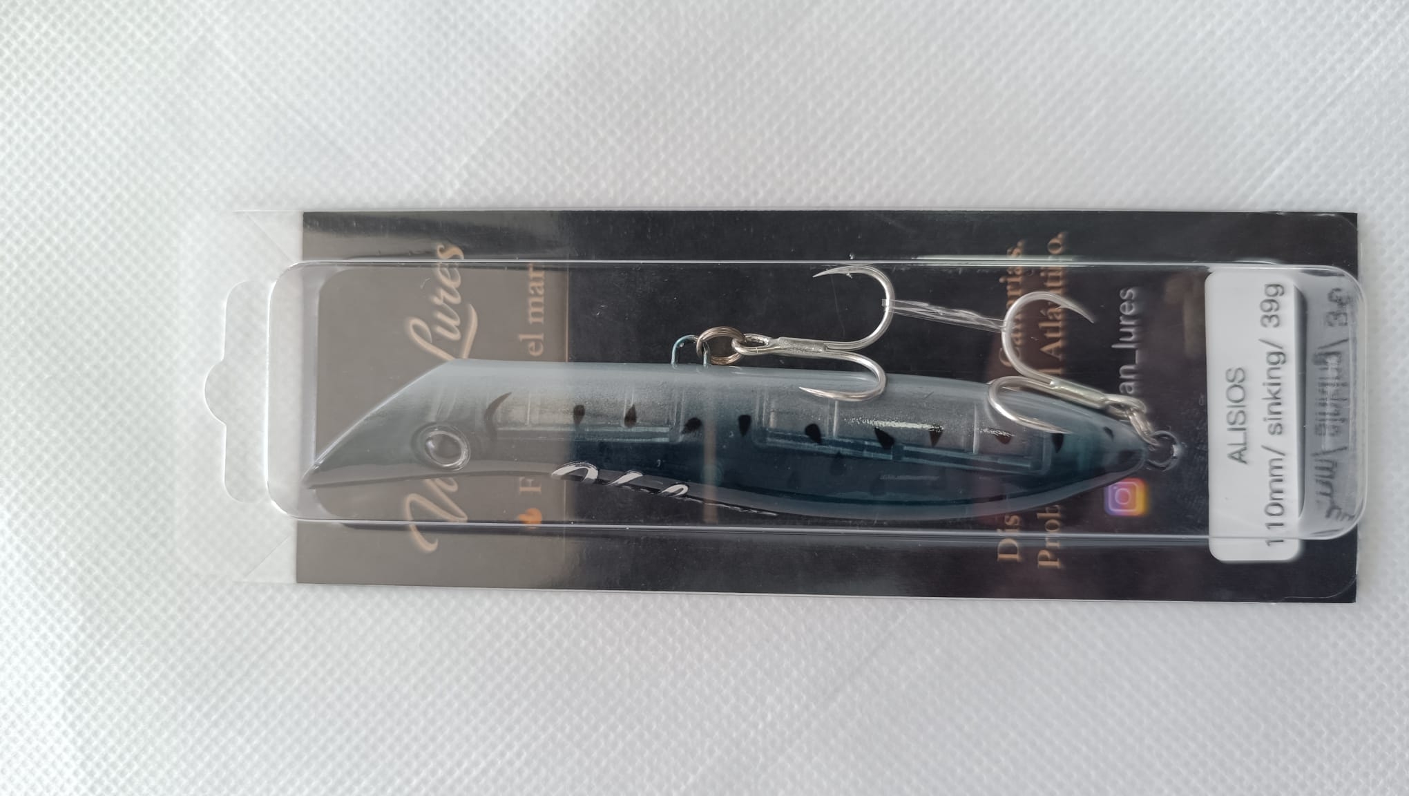 SEÑUELO VULCAN LURES - MODELO ALISIOS BLUE - 110M / SINKING /  39G