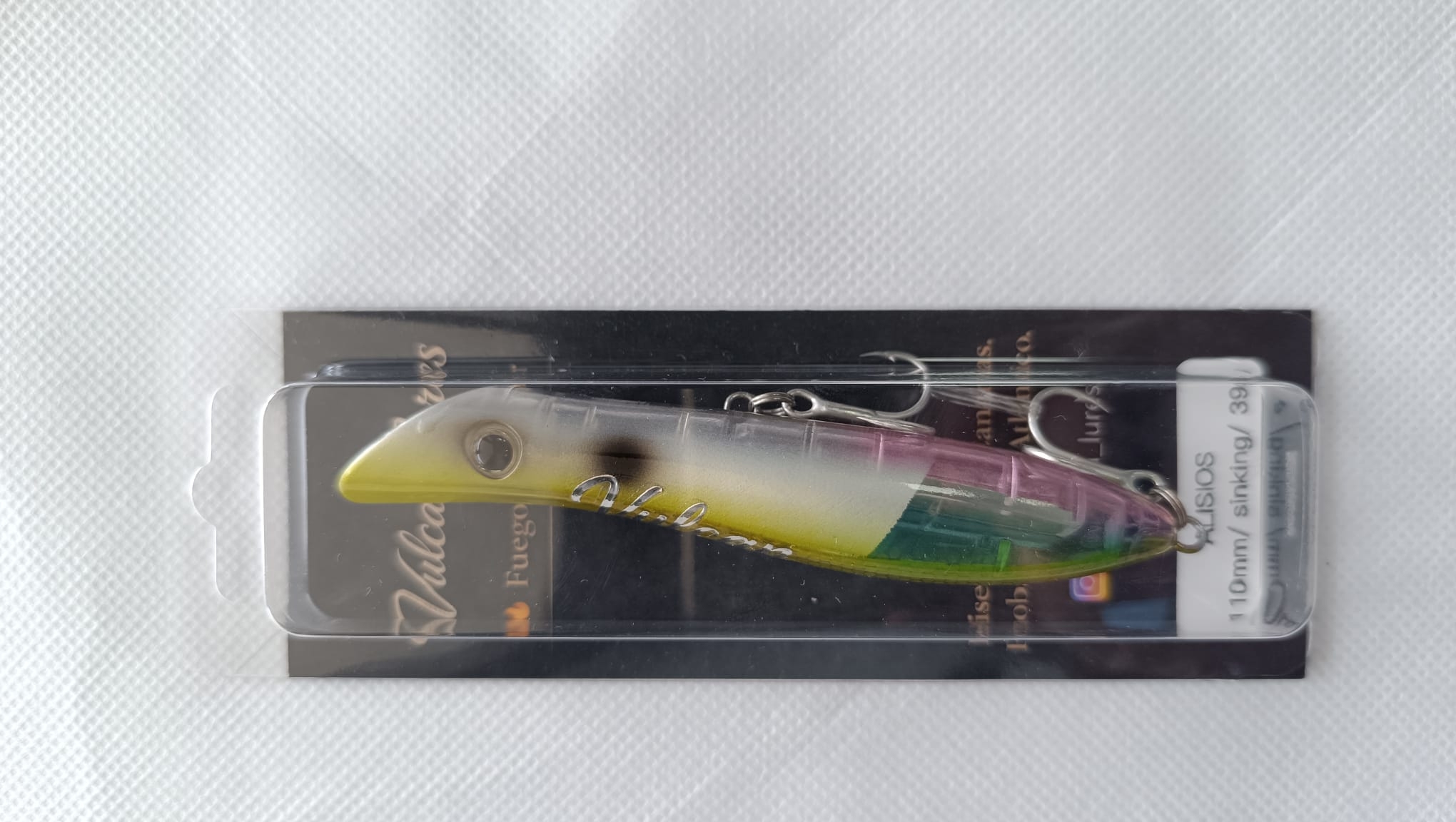SEÑUELO VULCAN LURES - MODELO ALISIOS GREEN 110M / SINKING /  39G