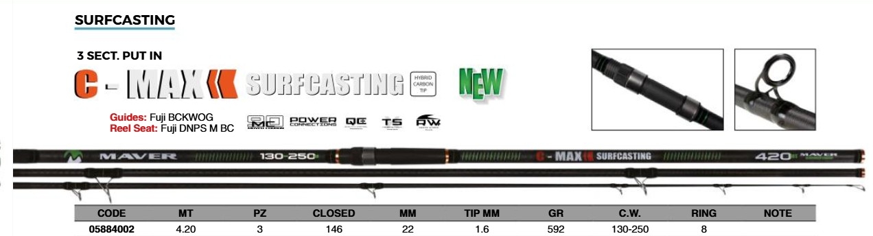 CAÑA MAVER C- MAX SURFCASTING 4.20MT