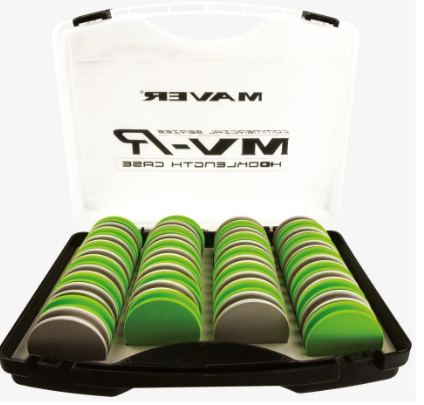 CAJA PORTA BAJO -  MAVER  BOX 46 EVA SPOOL GREEN/GREY : 46 PIEZAS